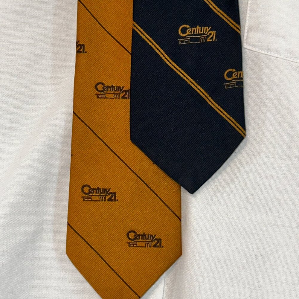 Vintage Century 21 Realtor Ties - set of 2